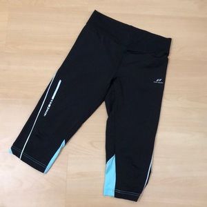 Black Three Quarter Leggings